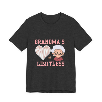 Grandma's Limitless Love Unisex Tee, Cute Grandmother Gift, Family Reunion Shirt, Mother's Day Tee, Comfortable Everyday Wear, [...]