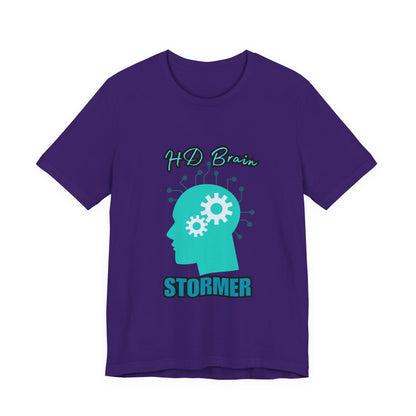 HD Brain Stormer Tee, Funny Unisex T-Shirt, Gift for Tech Lovers, Unique Geeky Apparel, Casual Brainstorming Shirt