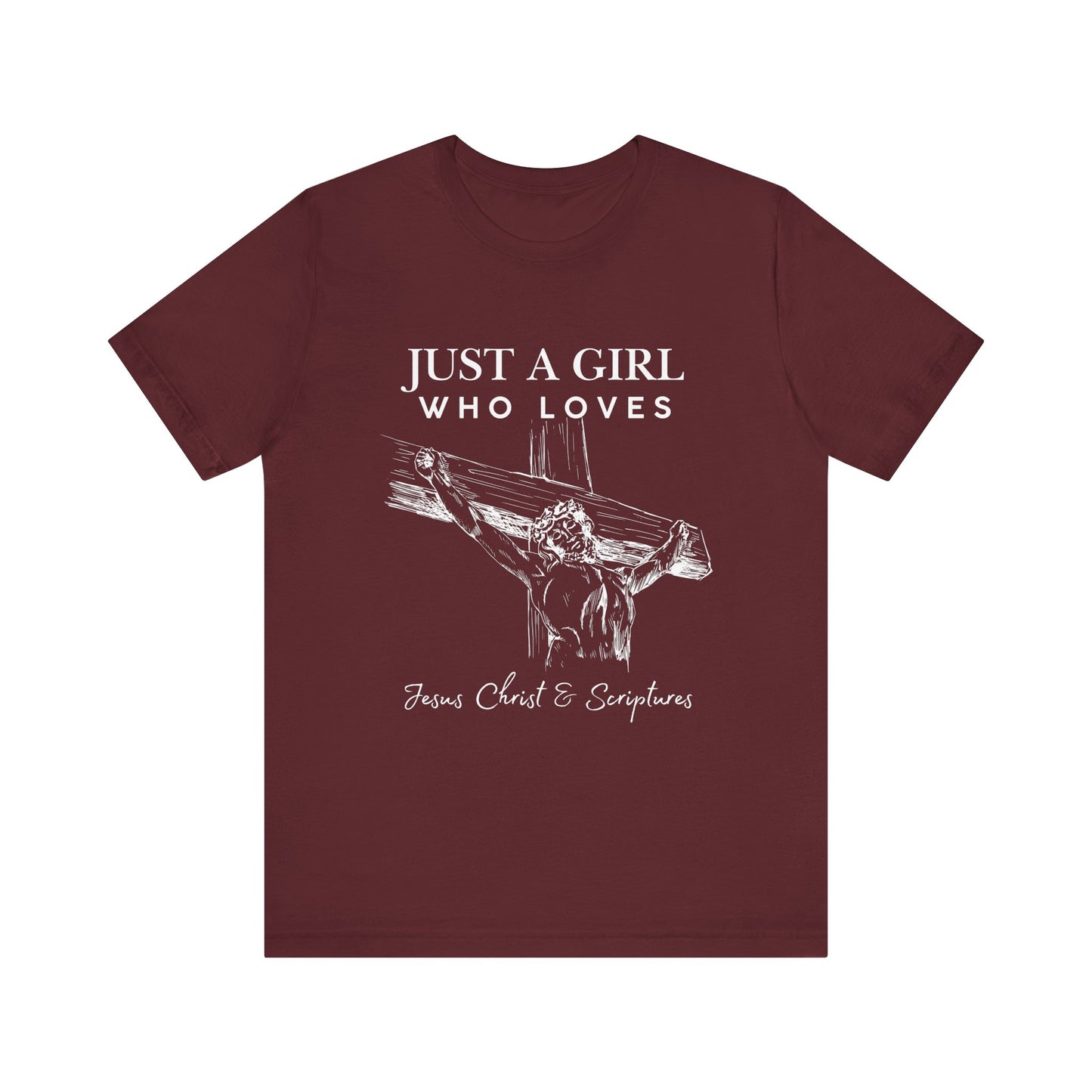 Just a Girl Who Loves Jesus Tee, Christian T-Shirt, Faith-Based Apparel, Inspirational Gift, Religious Fashion