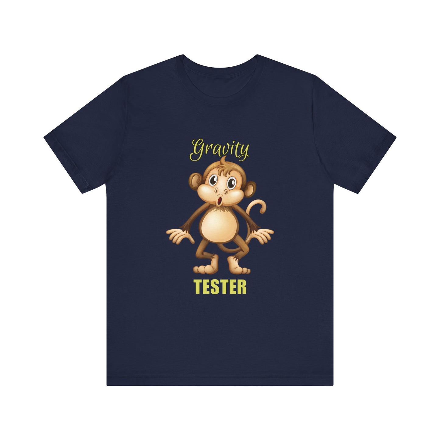 Gravity Tester Monkey Unisex Tee, Fun Animal T-Shirt, Kids Gift, Birthday Tee, Nature Lover Shirt