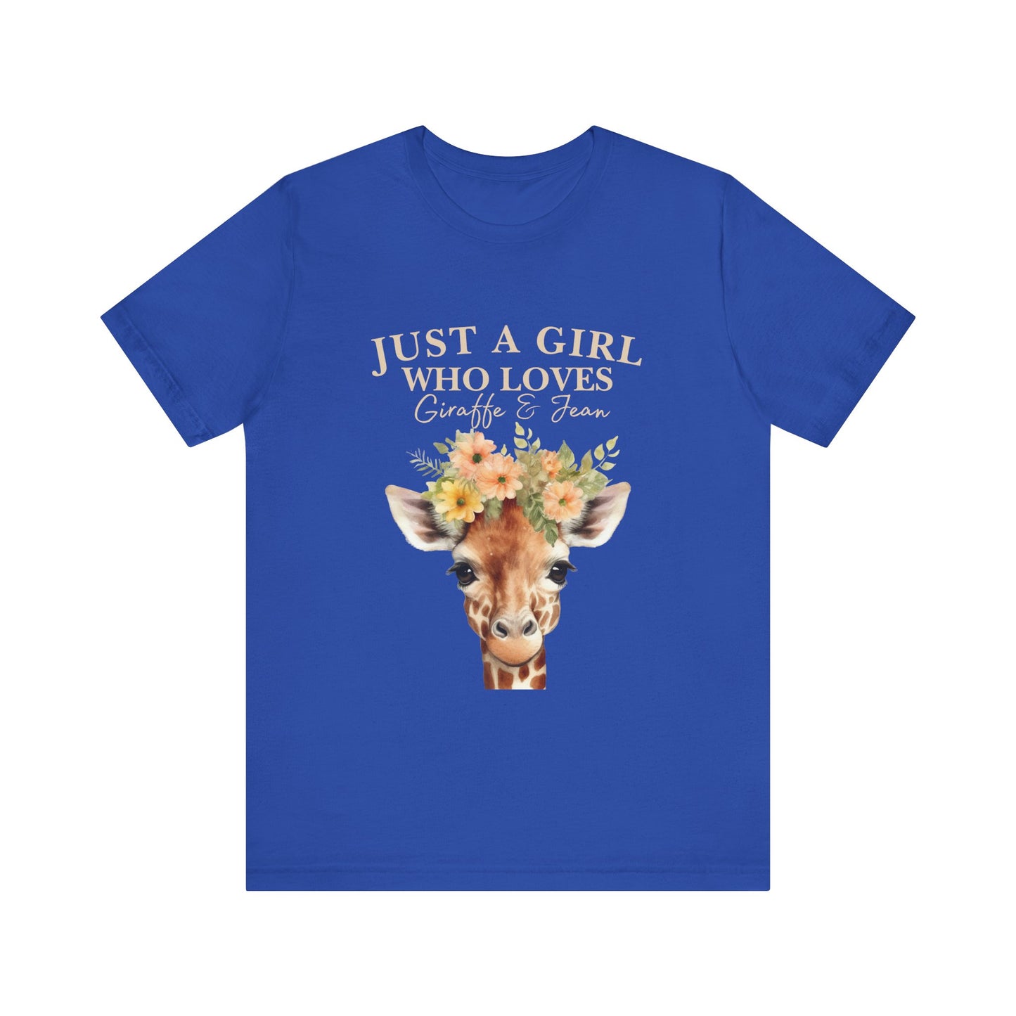 Just a Girl Who Loves Giraffes Tee, Cute Animal Lover Gift, Summer Casual Fashion, Birthday Tee, Nature Enthusiast Shirt