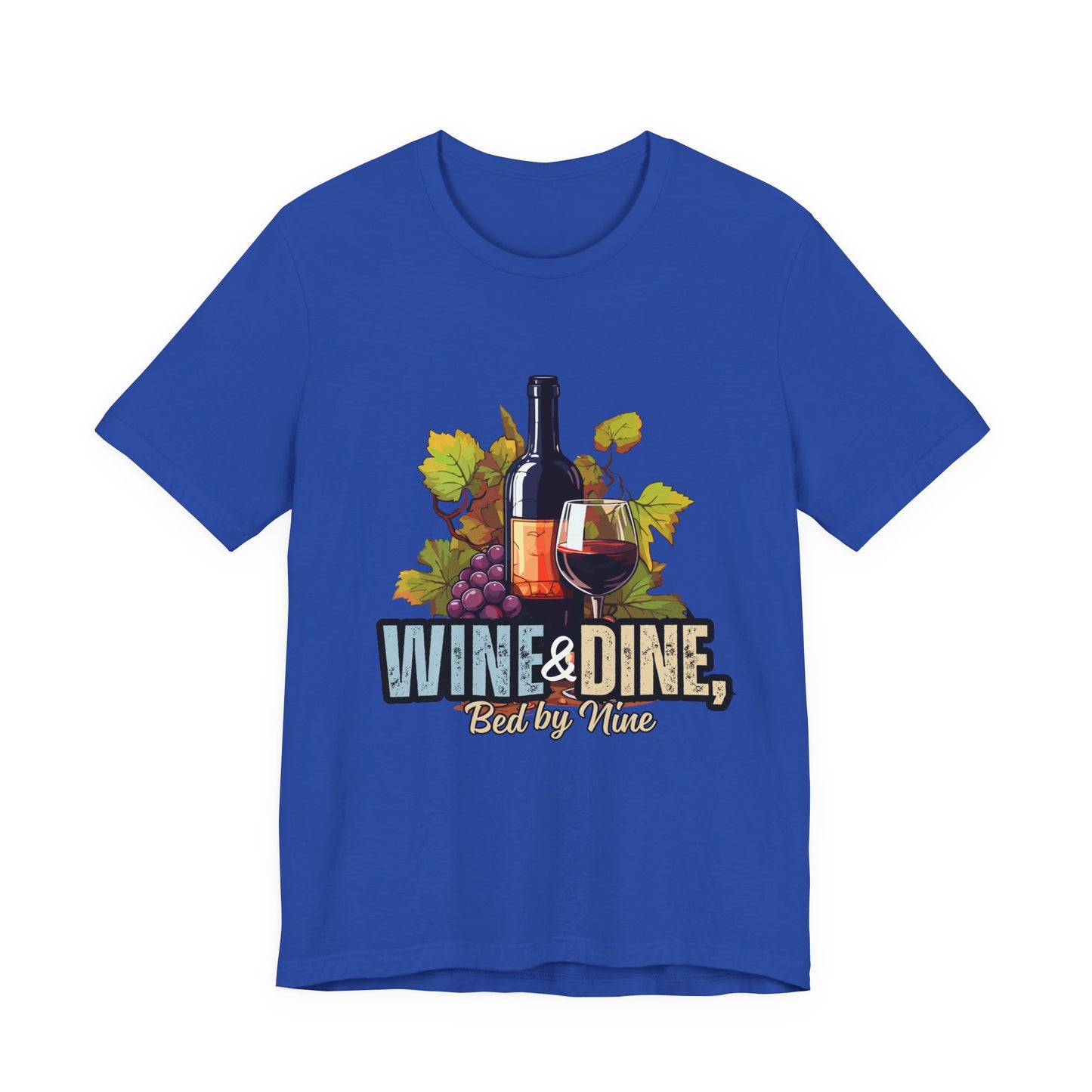 Wine & Dine Short Sleeve Tee | Perfect for Food Lovers, Wine Enthusiasts, Casual Gatherings, Gifts, Unisex Apparel