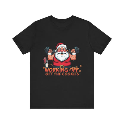 Unisex Tee Santa Funny Cookies Design T-Shirt