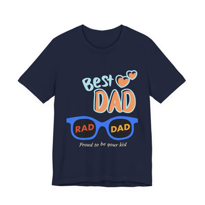 Best Dad Jersey Tee, Unisex T-Shirt, Father's Day Gift, Dad Humor Tee, Sunglasses Design Shirt, Proud to be Your Kid