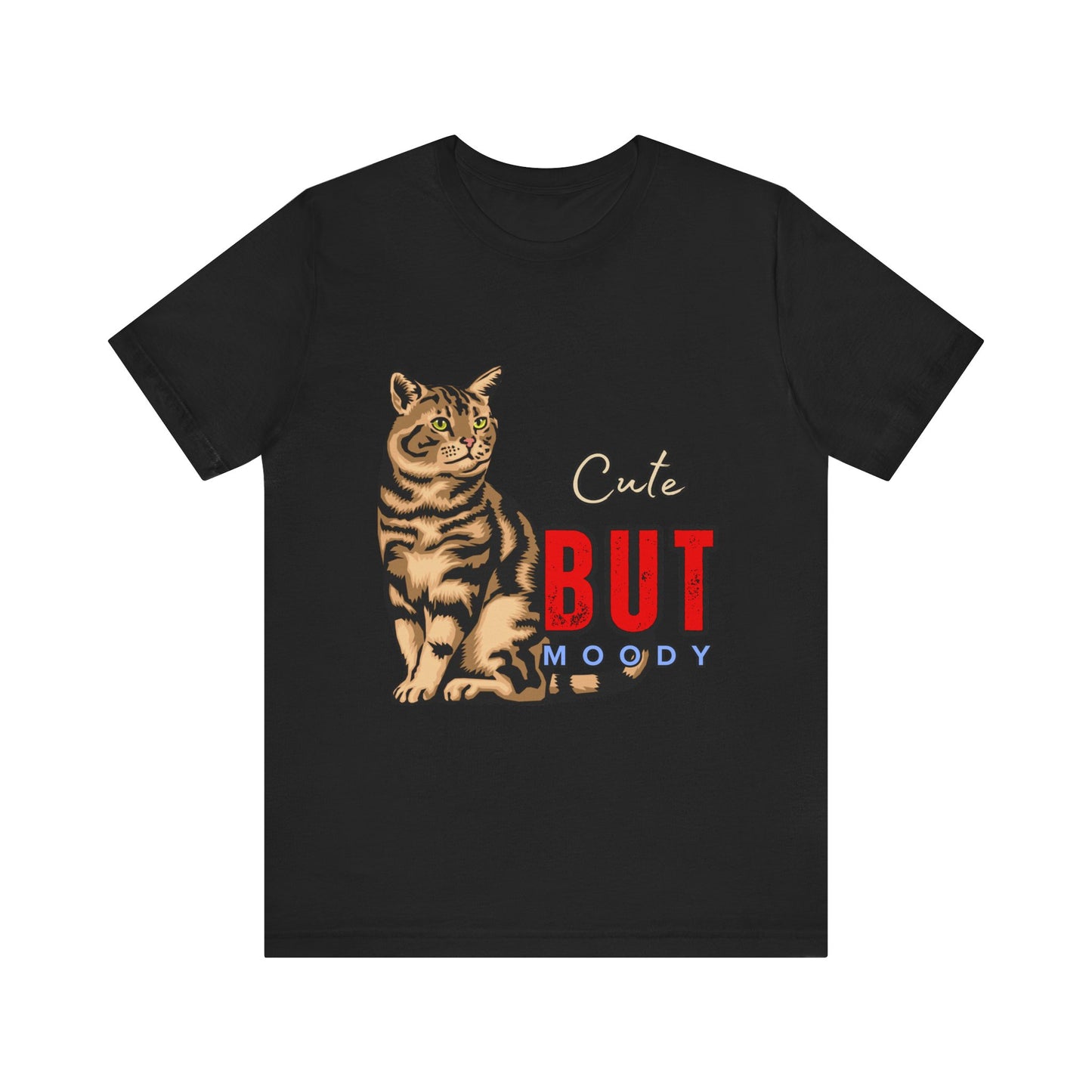 Cute But Moody Cat Tee - Unisex Jersey T-Shirt for Cat Lovers, Funny Pet Shirt, Gift for Cat Owners, Birthday or Holiday Apparel, [...]