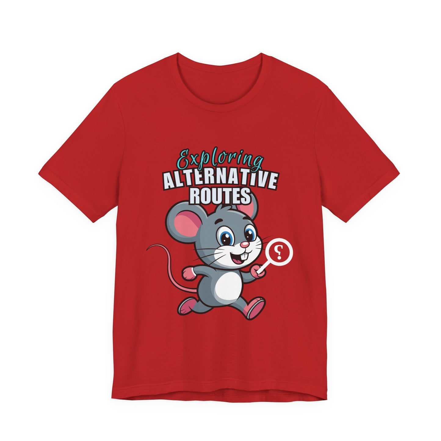 Exploring Alternative Routes Tee, Fun Mouse Graphic T-Shirt, Unisex Casual Shirt, Gift for Animal Lovers, Kids & Adults