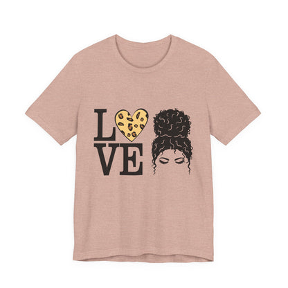 Love Print Girl Tee, Cute Gift for Dates, Casual Everyday Wear, Valentine's Day Top, Unique Fashion Statement for Ladies