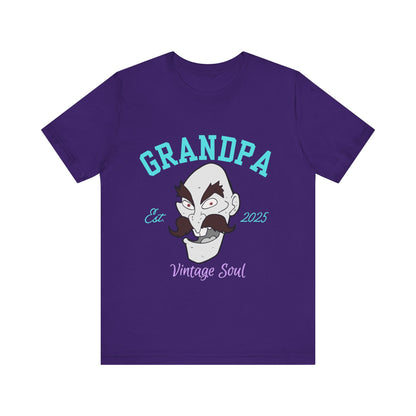 Grandpa Est 2025 Vintage Soul Tee, Funny Grandpa Gift, Unisex T-Shirt, Father's Day, Vintage Style, Gift for Grandpa