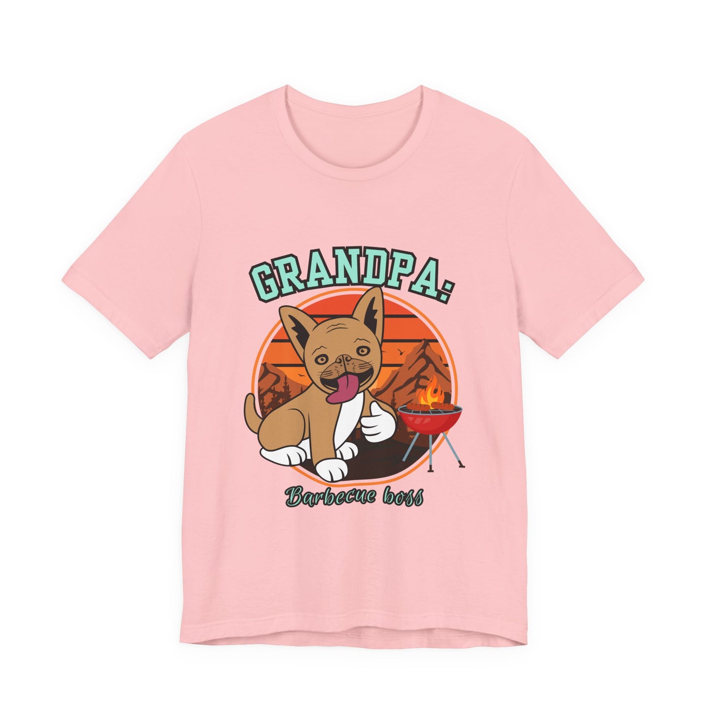 Funny Grandpa Barbecue Tee, Unisex Short Sleeve T-Shirt for Grill Masters, Gift for Father's Day, Dog Lovers, BBQ Parties, Casual Wear