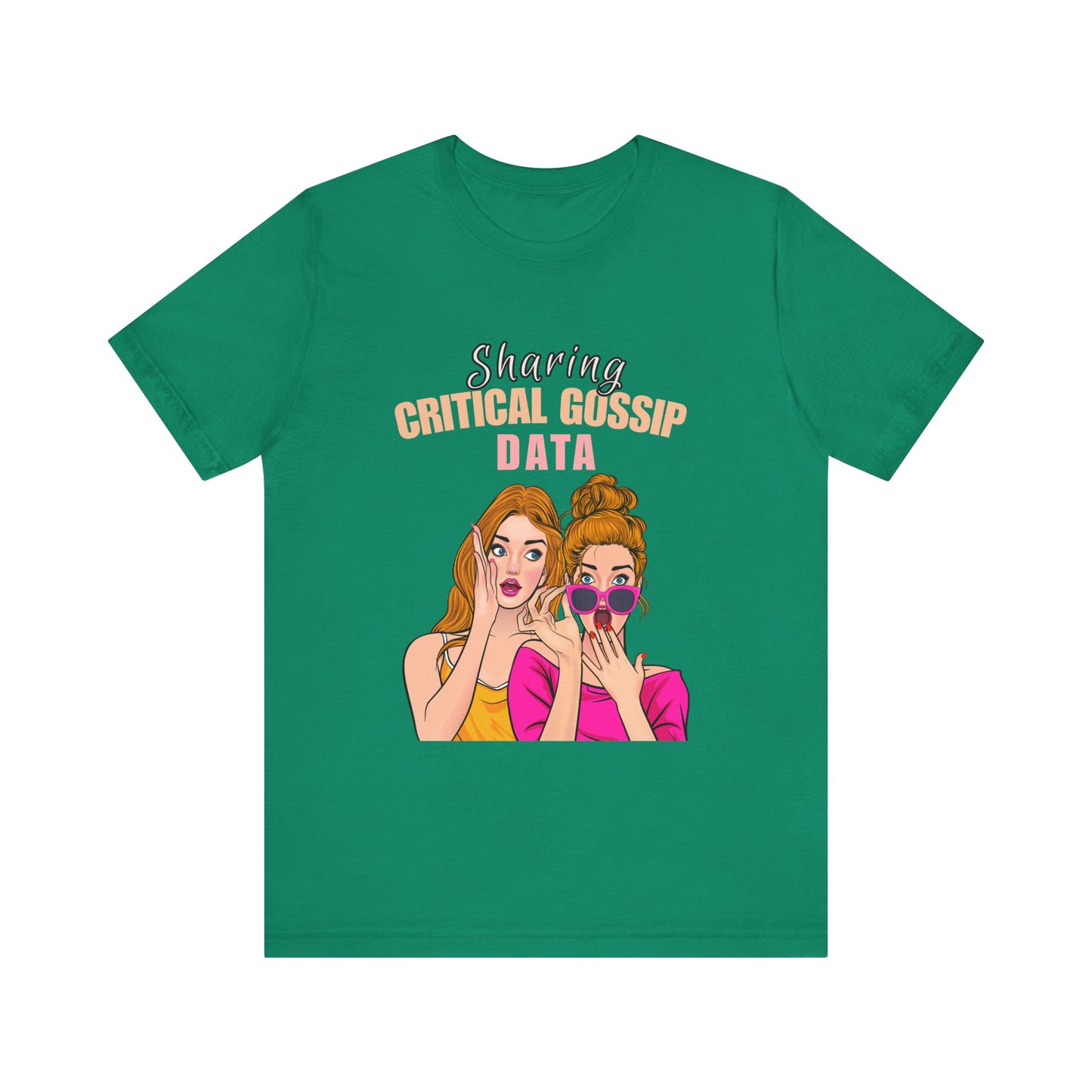 Critical Gossip Data Graphic Tee, Fun Short Sleeve T-Shirt, Best Friend Gift, Casual Wear, Birthday Party Outfit, Quirky Humor Shirt