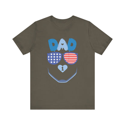 Patriotic Dad Tee, Father's Day Gift, USA Pride Shirt, Unisex Graphic T-Shirt, Summer Casual Wear