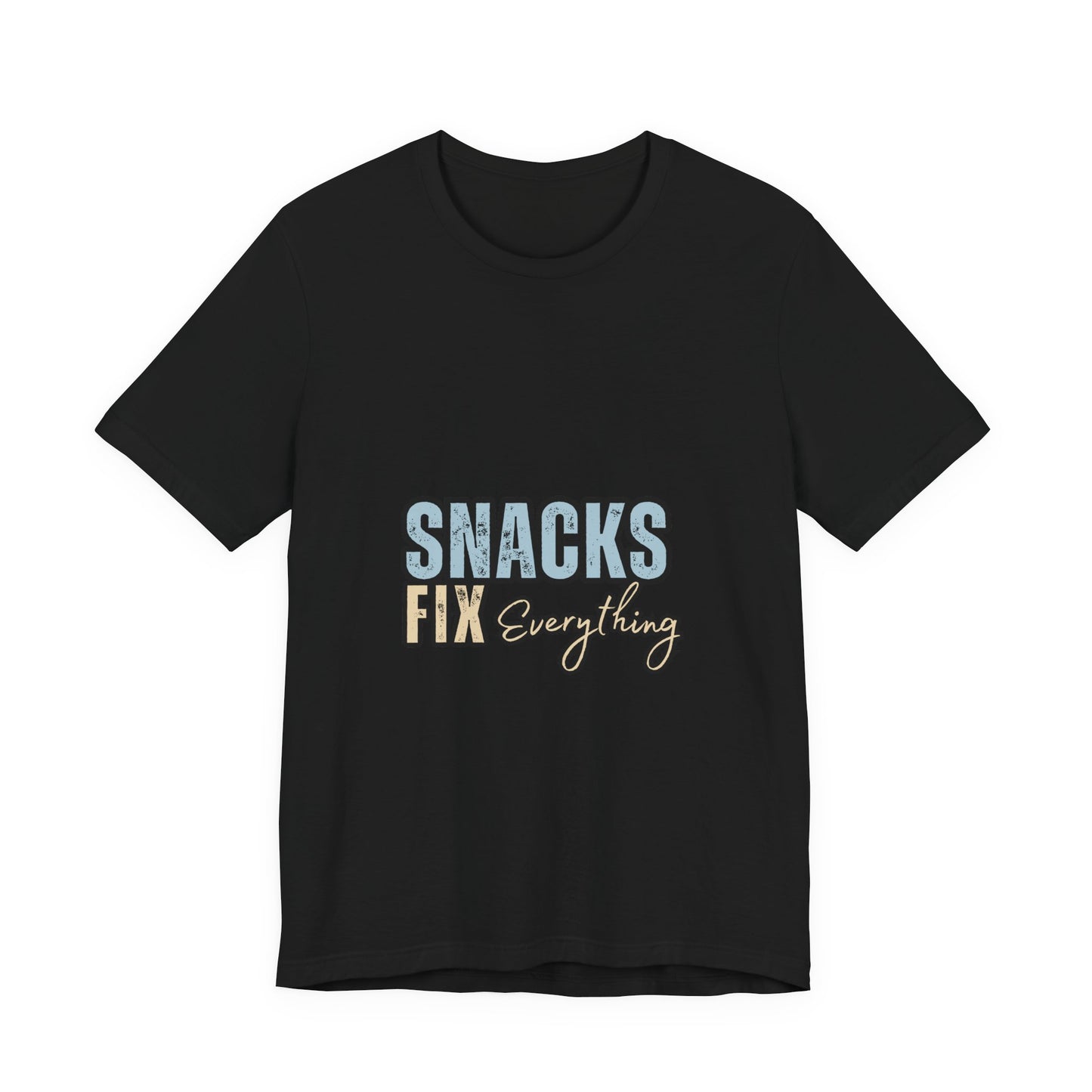 Funny Snack-Themed Unisex Tee, Ideal Gift for Food Lovers, Perfect for Casual Wear, Parties, or Movie Nights