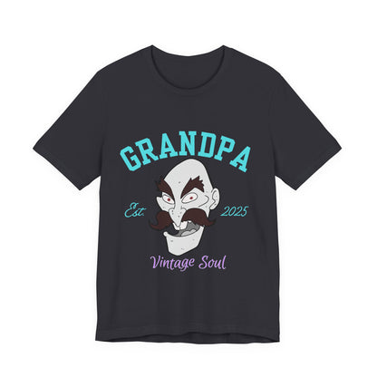 Grandpa Est 2025 Vintage Soul Tee, Funny Grandpa Gift, Unisex T-Shirt, Father's Day, Vintage Style, Gift for Grandpa