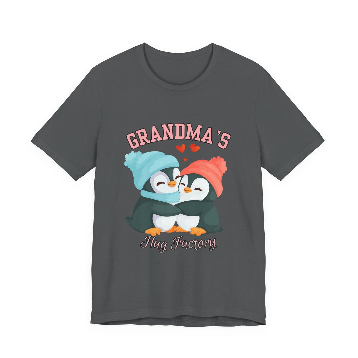 Grandma's Hug Factory T-Shirt, Cute Penguin Tee, Gift for Grandma, Family Reunion Shirt, Mother's Day Gift, Cozy Casual Wear