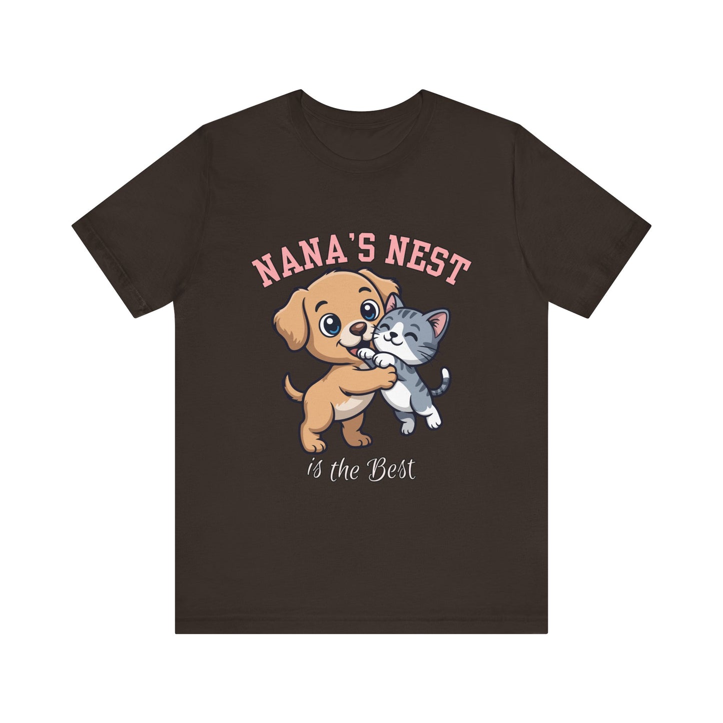 Nana's Nest Pets Unisex Tee, Cute Pet Lover T-Shirt, Gift for Dog and Cat Lovers, Family Reunion Shirt, Birthday Gift Idea