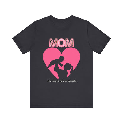 Mom Heart Unisex Tee | Gift for Mom, Mother's Day Shirt, Family Love T-Shirt, Heartwarming Apparel, Cute Mom Gift