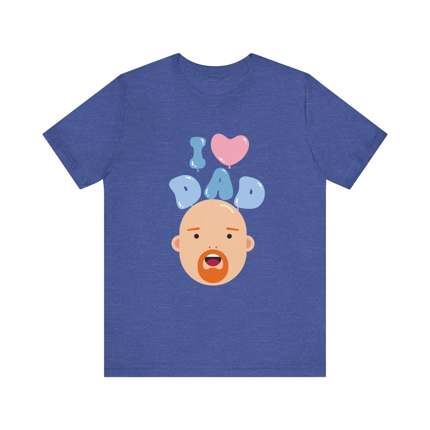I Love Dad Tee - Perfect Gift for Father's Day, Dad's Birthday, Family Gatherings, Casual Wear, Unisex Jersey Short Sleeve Shirt