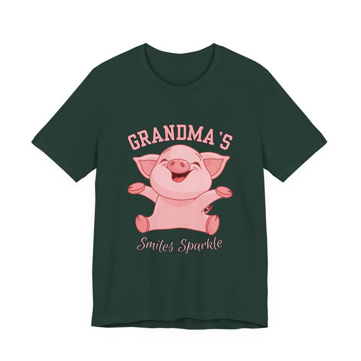 Grandma's Smiles Short Sleeve Tee, Cute Gift for Grandma, Family Gathering Shirt, Birthday Gift, Casual Wear, Fun Tee