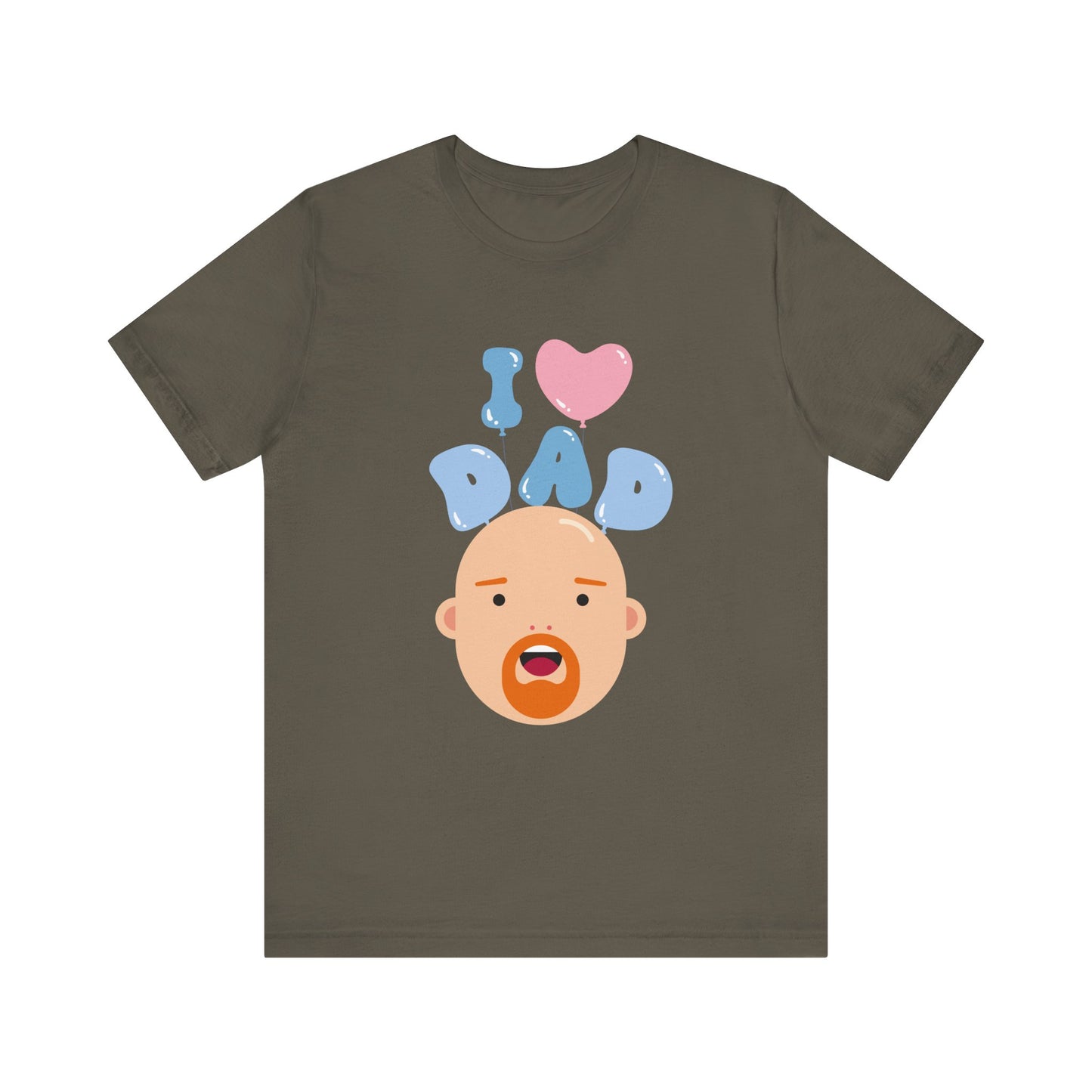 I Love Dad Tee - Perfect Gift for Father's Day, Dad's Birthday, Family Gatherings, Casual Wear, Unisex Jersey Short Sleeve Shirt