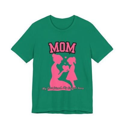 Mom and Daughter Love Tee | Unisex Jersey T-shirt for Mother's Day, Birthday Gift, Family Outing, Casual Wear, Heartwarming Gift