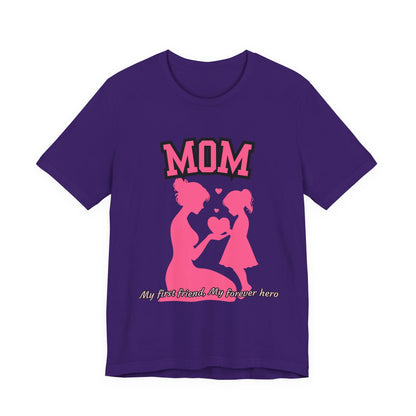 Mom and Daughter Love Tee | Unisex Jersey T-shirt for Mother's Day, Birthday Gift, Family Outing, Casual Wear, Heartwarming Gift