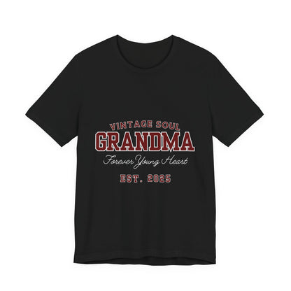 Vintage Soul Grandma Tee - Forever Young Heart, Birthday Gift, Family Reunion, Mothers Day Gift, Cute Grandma Shirt