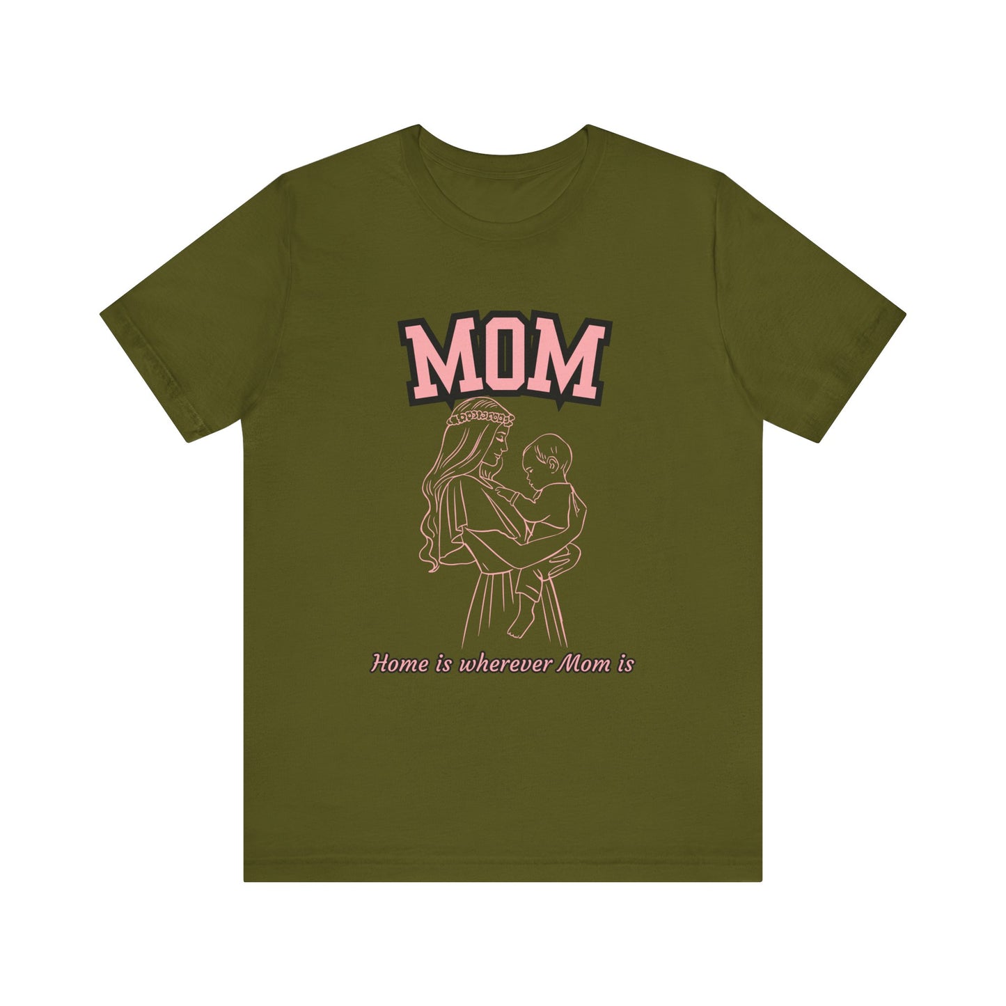 Mom Love Unisex Jersey Tee, Cute Gift for Mom, Mother’s Day Shirt, Casual Family Tee, Soft Cotton Top