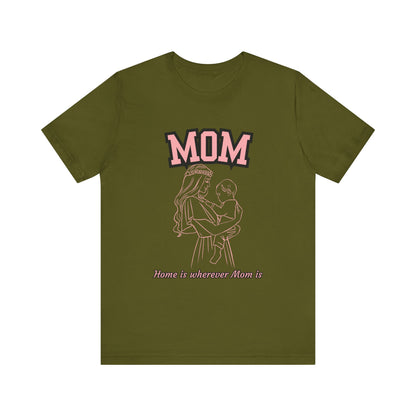Mom Love Unisex Jersey Tee, Cute Gift for Mom, Mother’s Day Shirt, Casual Family Tee, Soft Cotton Top
