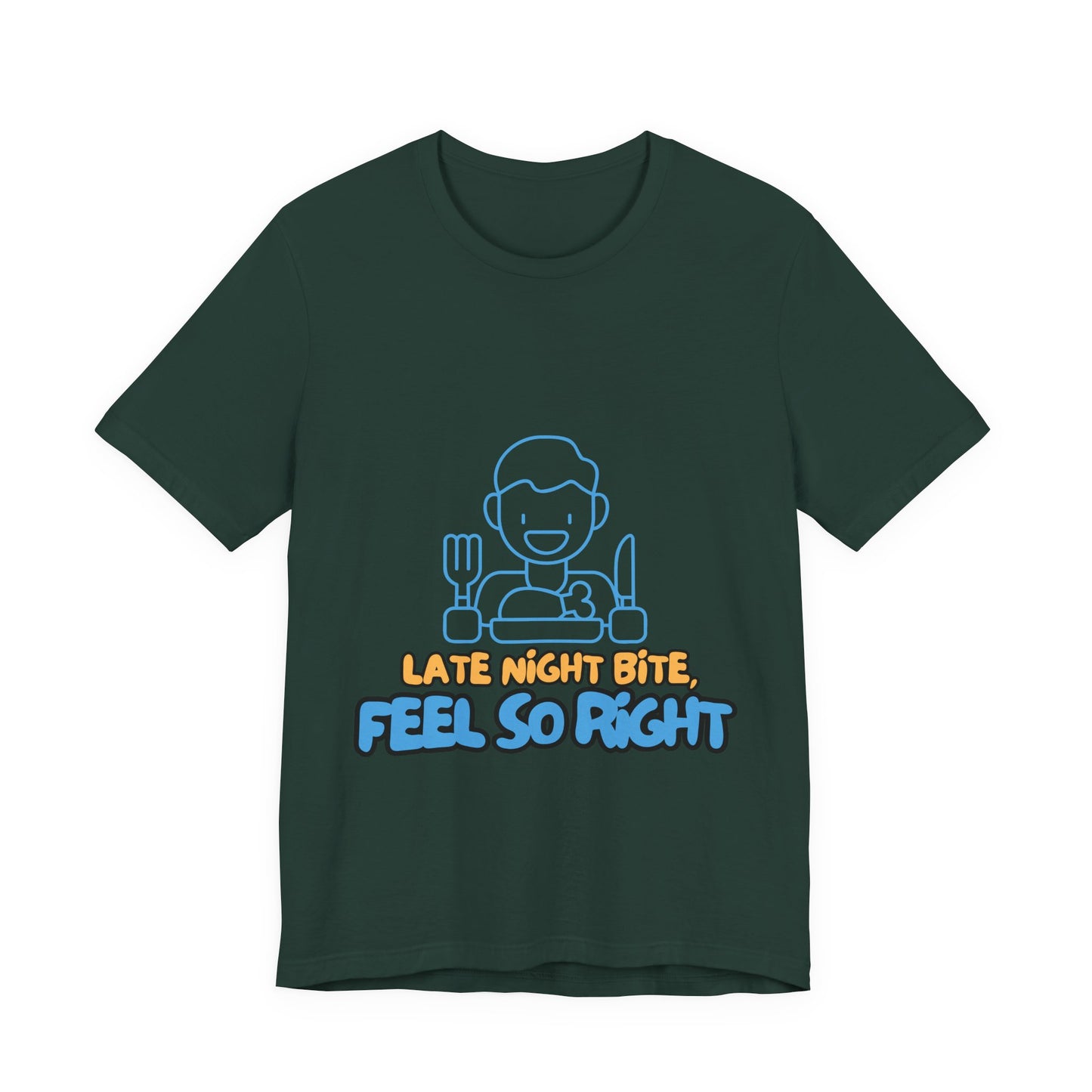 Late Night Bite Unisex Tee, Funny Foodie T-Shirt, Casual Dining Shirt, Gift for Food Lovers, Men’s/Female Tops