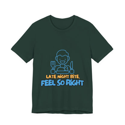 Late Night Bite Unisex Tee, Funny Foodie T-Shirt, Casual Dining Shirt, Gift for Food Lovers, Men’s/Female Tops