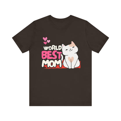 World's Best Mom Kitty Cat Tee, Unisex T-Shirt for Cat Lovers, Mother's Day Gift, Casual Wear, Kids and Moms Matching Shirts, Cute Pet Lover [...]