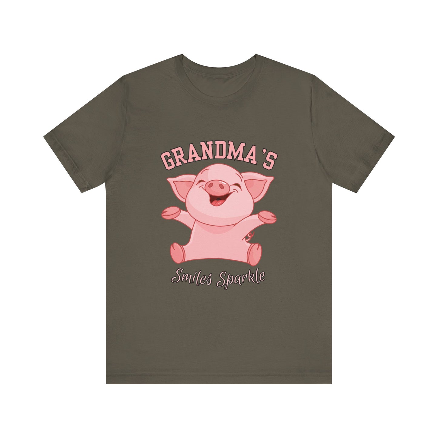 Grandma's Smiles Short Sleeve Tee, Cute Gift for Grandma, Family Gathering Shirt, Birthday Gift, Casual Wear, Fun Tee