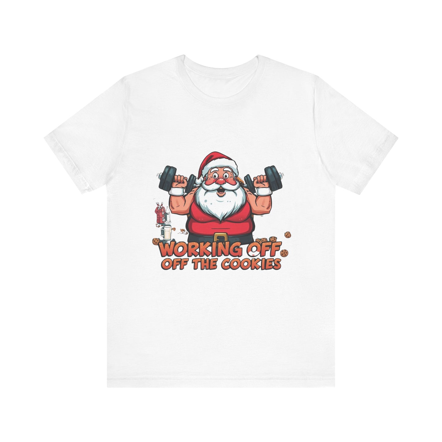 Unisex Tee Santa Funny Cookies Design T-Shirt