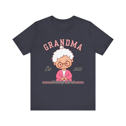 Vintage Grandma Unisex Tee - Perfect for Grandparents Day, Birthday Gift, Family Reunion Shirt, Cute Cartoon Design, Fun Casual Wear