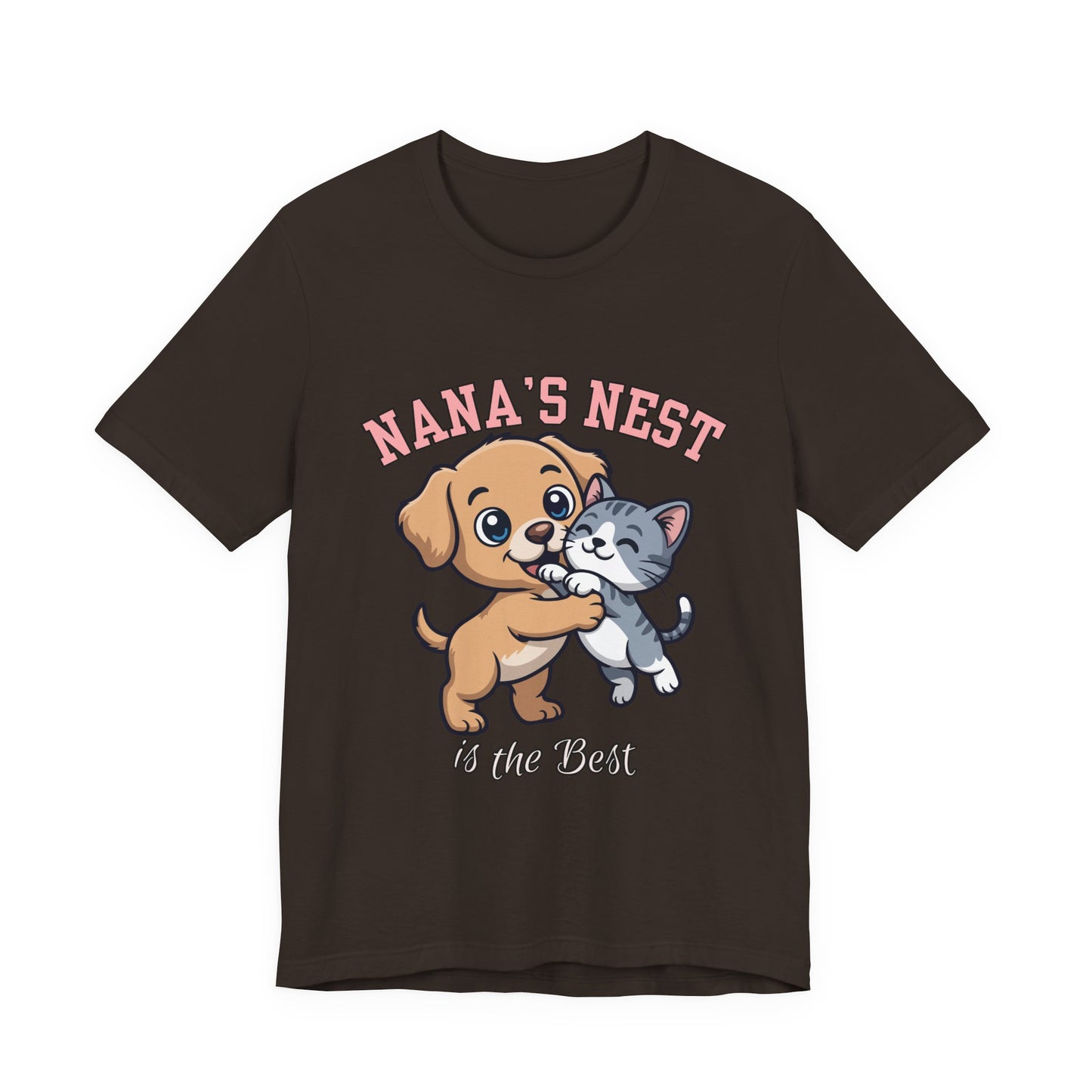 Nana's Nest Pets Unisex Tee, Cute Pet Lover T-Shirt, Gift for Dog and Cat Lovers, Family Reunion Shirt, Birthday Gift Idea