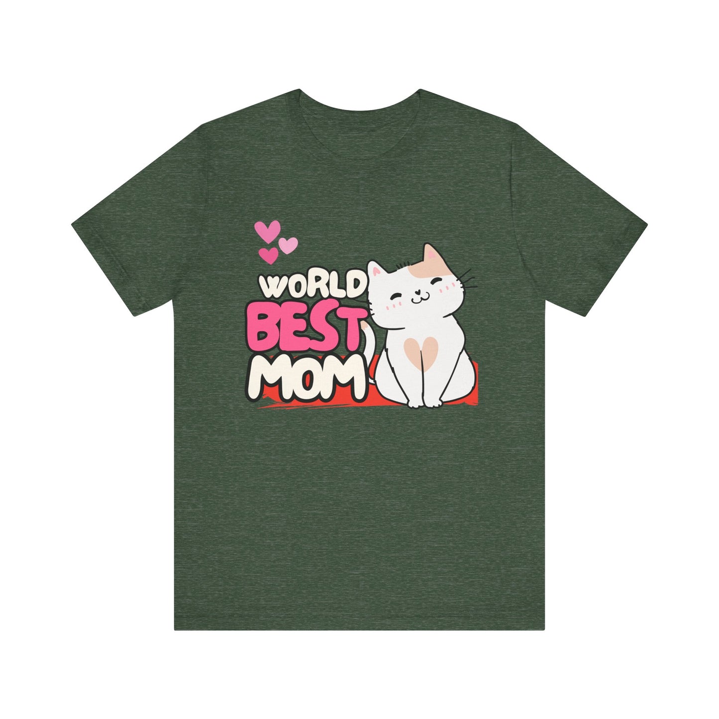 World's Best Mom Kitty Cat Tee, Unisex T-Shirt for Cat Lovers, Mother's Day Gift, Casual Wear, Kids and Moms Matching Shirts, Cute Pet Lover [...]
