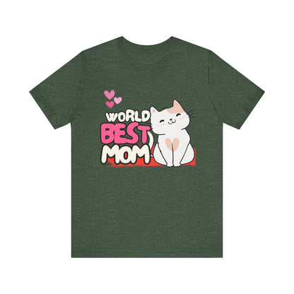 World's Best Mom Kitty Cat Tee, Unisex T-Shirt for Cat Lovers, Mother's Day Gift, Casual Wear, Kids and Moms Matching Shirts, Cute Pet Lover [...]