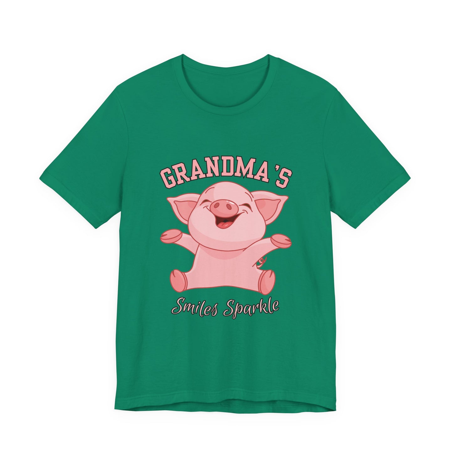 Grandma's Smiles Short Sleeve Tee, Cute Gift for Grandma, Family Gathering Shirt, Birthday Gift, Casual Wear, Fun Tee