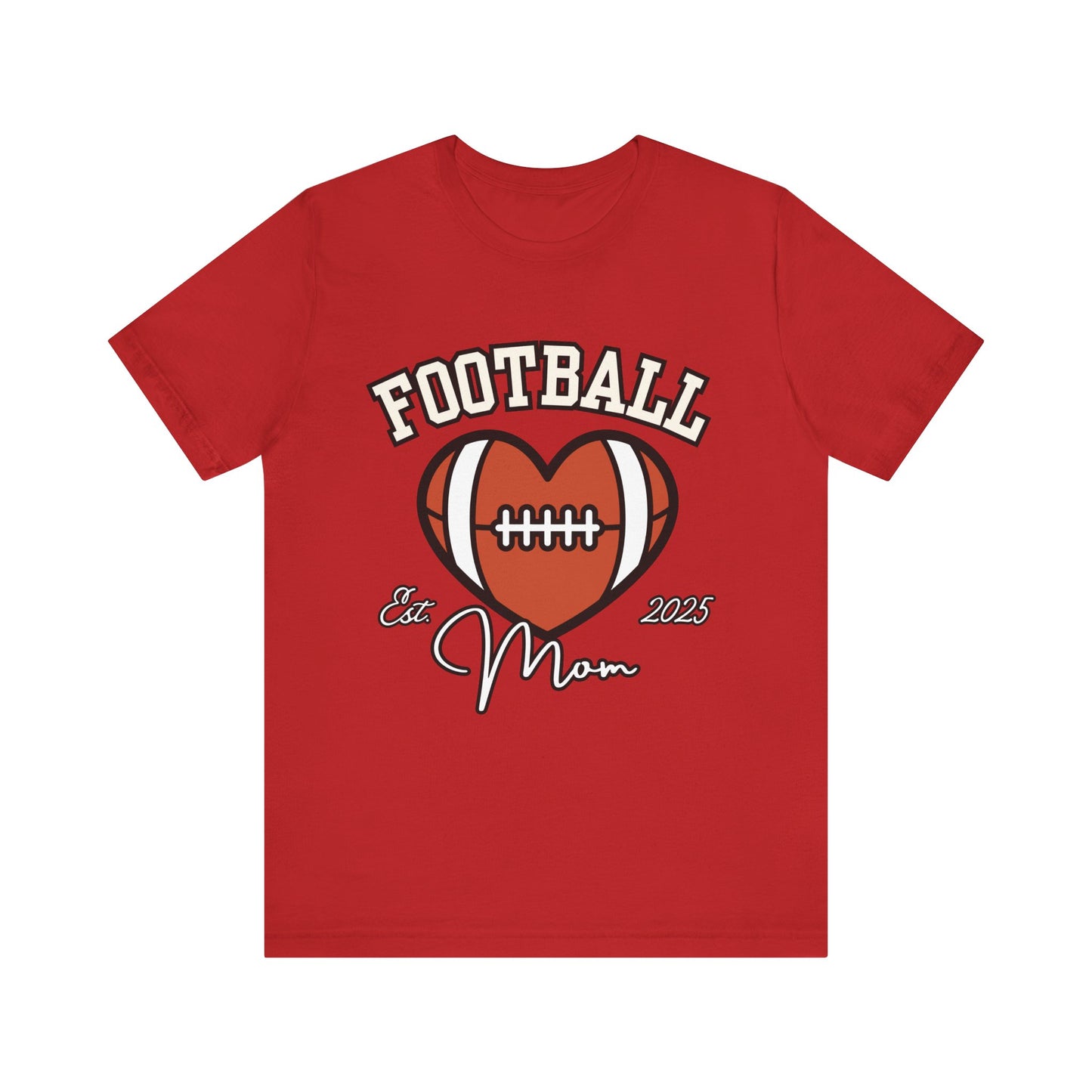 Football Heart Mom Tee, Gift for Sports Moms, Unisex Football Shirt, Casual Daywear, Game Day Outfit, Football Fan Gift