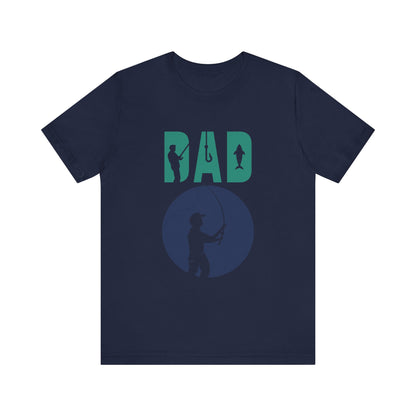 Fishing Dad Tee - Unisex Jersey Short Sleeve T-Shirt for Father's Day, Fishing Lover Gift, Dad's Birthday, Casual Wear, Gift for Him