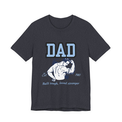 DAD Strong Unisex Jersey Tee, Father's Day Gift, Dad Humor Shirt, Comfortable Casual Top, Birthday Gift Tee, Everyday Wear