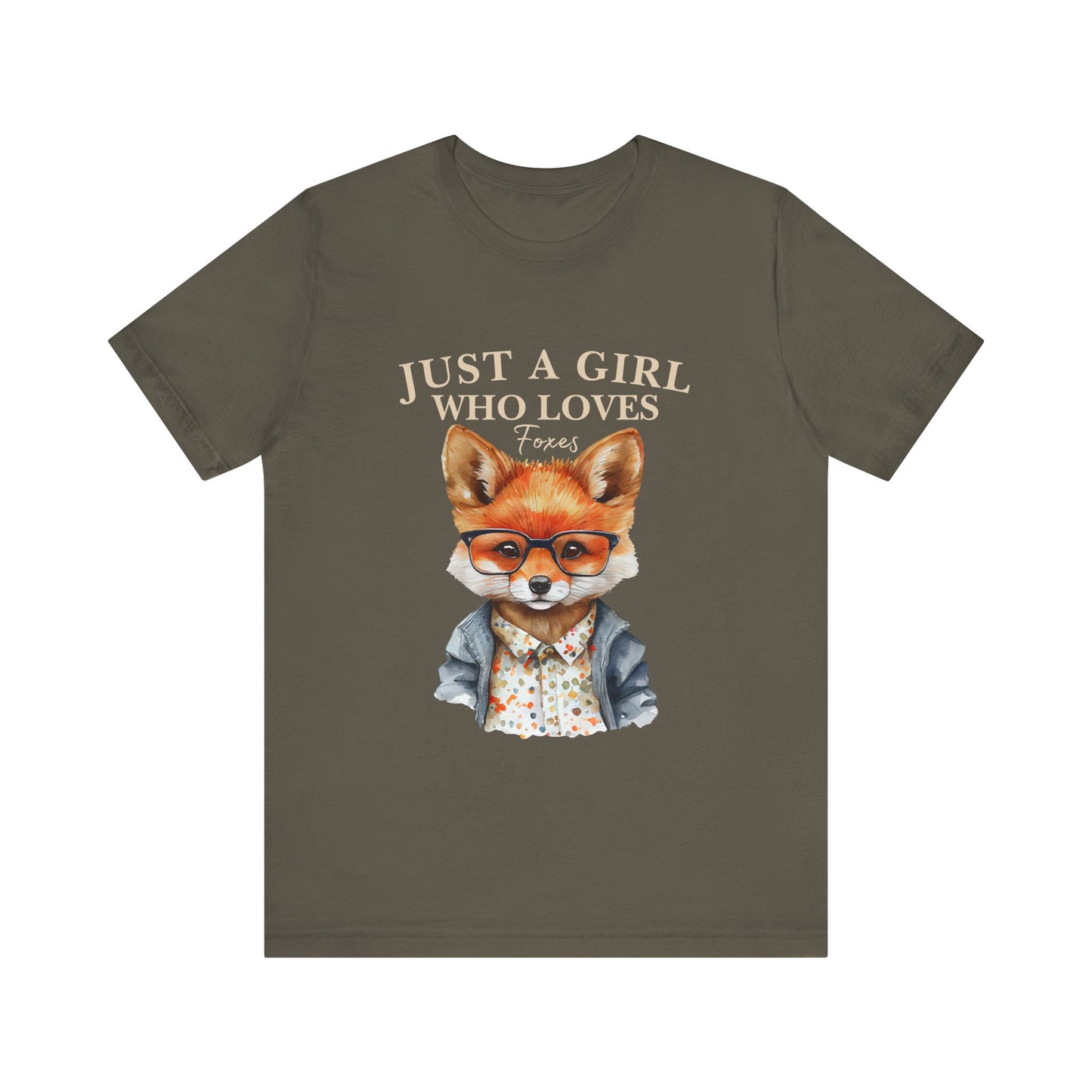 Cute Fox Graphic Tee for Animal Lovers, Fun Gift for Girls, Nature Lover Shirt, Animal Themed Apparel, Perfect for Casual Outings