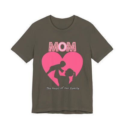 Mom Heart Unisex Tee | Gift for Mom, Mother's Day Shirt, Family Love T-Shirt, Heartwarming Apparel, Cute Mom Gift