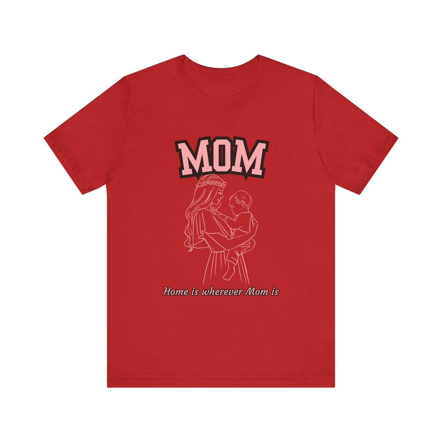 Mom Love Unisex Jersey Tee, Cute Gift for Mom, Mother’s Day Shirt, Casual Family Tee, Soft Cotton Top
