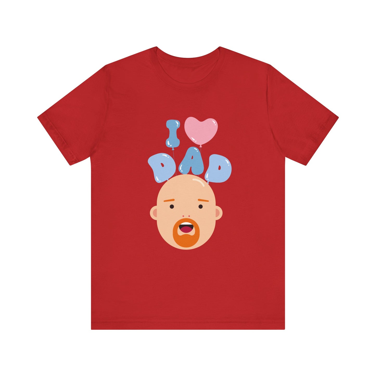 I Love Dad Tee - Perfect Gift for Father's Day, Dad's Birthday, Family Gatherings, Casual Wear, Unisex Jersey Short Sleeve Shirt