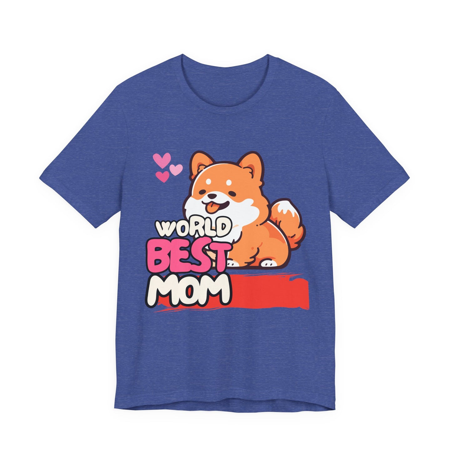 World's Best Mom Tee - Unisex Jersey Short Sleeve Shirt, Gift for Mother's Day, Cute Dog Design, Perfect for Moms, Gifts for Her