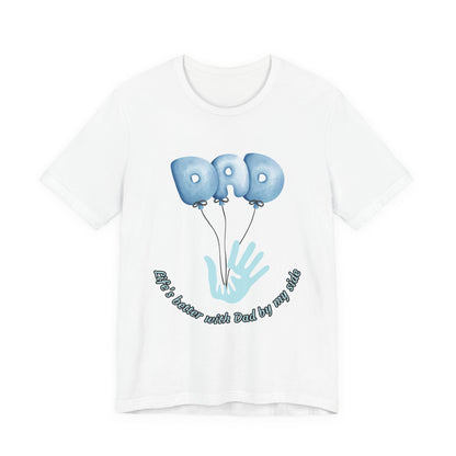 Dad Balloon Tee, Father’s Day Gift, Unisex T-Shirt, Birthday Present, Love for Dad, Family Celebration Apparel