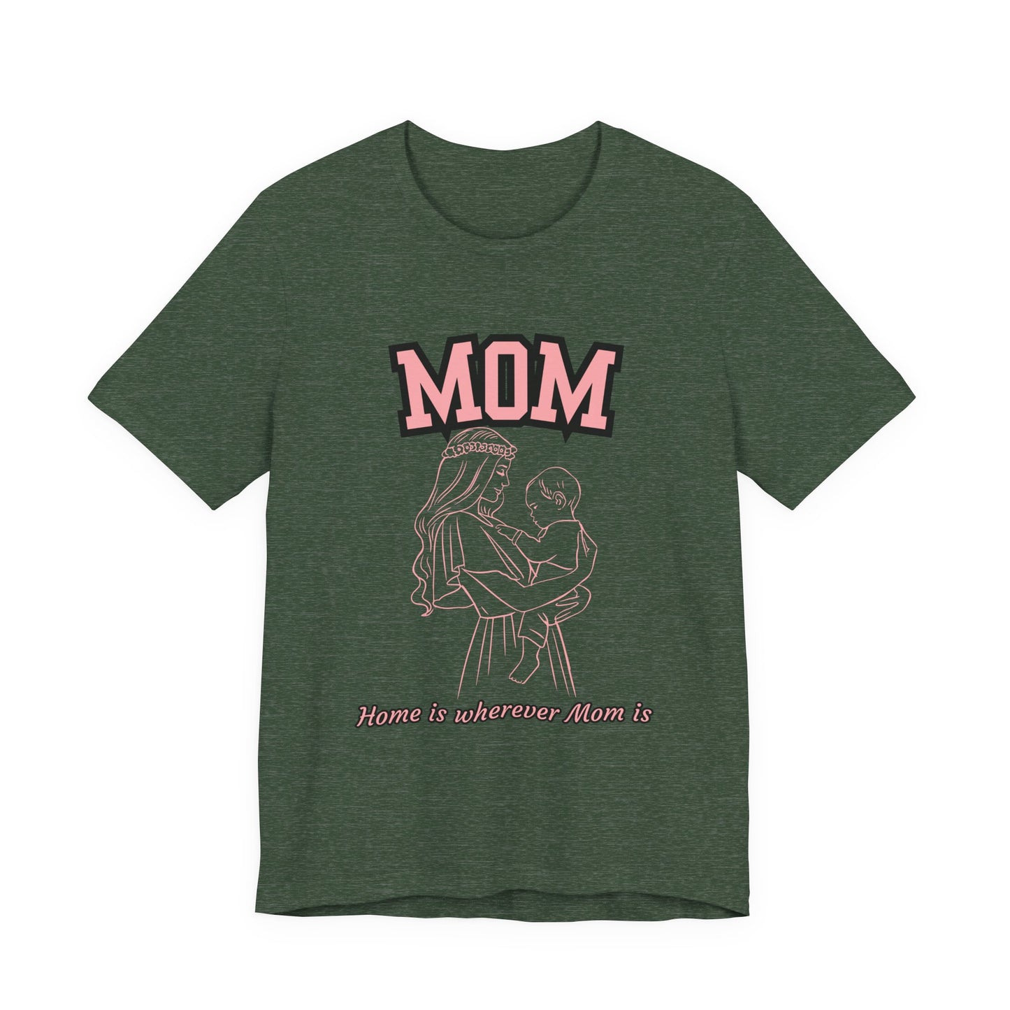 Mom Love Unisex Jersey Tee, Cute Gift for Mom, Mother’s Day Shirt, Casual Family Tee, Soft Cotton Top