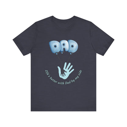 Dad Balloon Tee, Father’s Day Gift, Unisex T-Shirt, Birthday Present, Love for Dad, Family Celebration Apparel