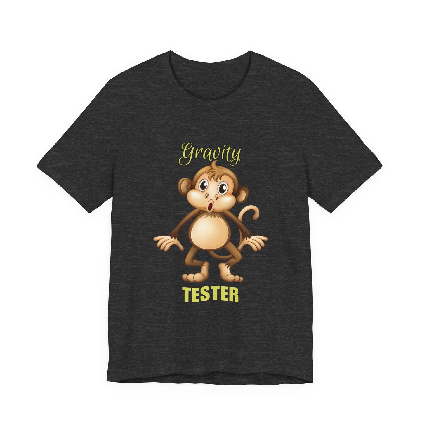 Gravity Tester Monkey Unisex Tee, Fun Animal T-Shirt, Kids Gift, Birthday Tee, Nature Lover Shirt